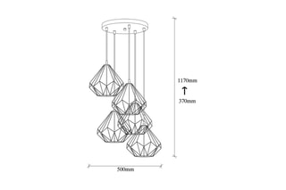 Hanglamp Diamond Zwart