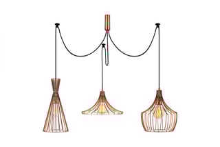 Hanglamp Mezopotamya Zwart en Roségoudkleurig