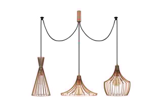 Hanglamp Mezopotamya Zwart en Roségoudkleurig