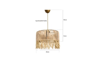 Hanglamp YL554 Goudkleurig en Beige