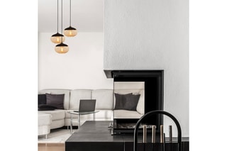 Hanglamp Camini Zwart en Honingkleurig 