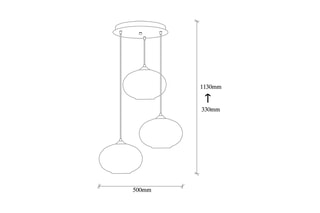 Hanglamp Camini Zwart en Honingkleurig 