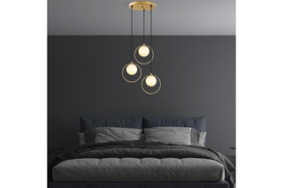 Verstelbare Hanglamp - Goudkleurig en Zwart - 3 x 40 W