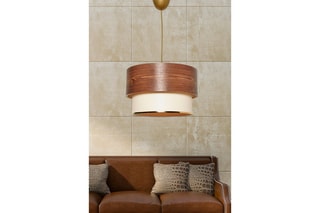 Hanglamp Bruin en Ecru