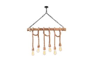 Hanglamp Erebos Zwart en Naturel