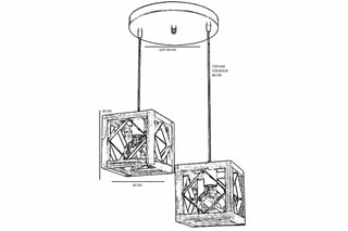 Houten Hanglamp Zikzak - Naturel