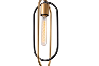 Hanglamp Cerco - Zwart en Goudkleurig