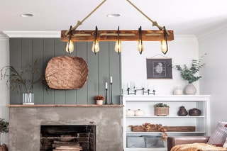 Massief Grenenhouten Hanglamp- Naturel - 5 x 40 W