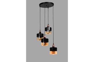 Hanglamp -  Zwart - 4 x 60 W