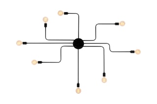 Plafondlamp Truva - Zwart - 8 x 100 W