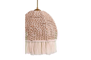 Hanglamp - Ecru en Lichtbruin - 60 W