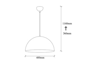 Hanglamp Sivani - Zwart en Goudkleurig - 100 W