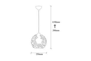 Hanglamp Fellini - Zwart - 100 W