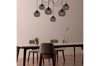 Hanglamp Fellini - Zwart - 6 x 40 W