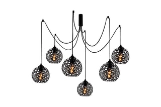 Hanglamp Fellini - Zwart - 6 x 40 W