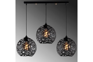 Hanglamp Fellini - Zwart - 3 x 100 W