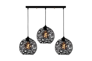 Hanglamp Fellini - Zwart - 3 x 100 W