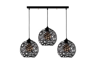 Hanglamp Fellini - Zwart - 3 x 100 W