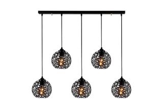 Hanglamp Fellini - Zwart - 5 x 40 W
