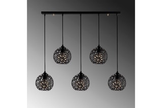 Hanglamp Fellini - Zwart - 5 x 40 W