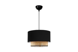 Rotan Hanglamp - Zwart - 15 W