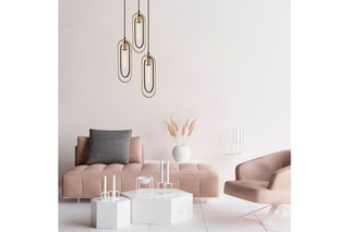 Hanglamp Cerco - Zwart en Goudkleurig - 3 x 60 W
