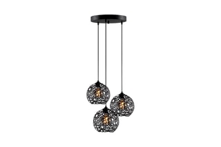 Hanglamp Fellini - Zwart - 3 x 100 W