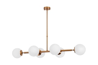 hanglamp Fazli - Goudkleurig - 6 x 40 W