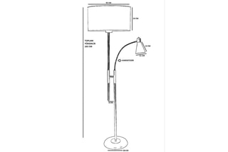 Staanlamp Forza Bruin en Blauw