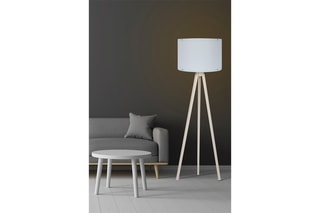 Staanlamp op driepoot - Beige en Wit
