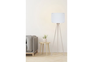 Staanlamp op driepoot - Beige en Wit