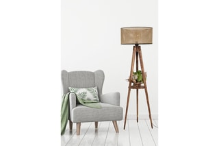 Staanlamp Beige en Bruin