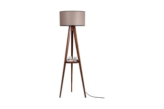 Staanlamp Driepoot Silindir Naturel en Grijs