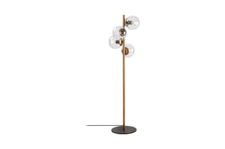 Staanlamp Faze Goudkleurig en Transparant