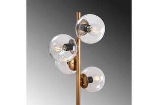 Staanlamp Faze Goudkleurig en Transparant