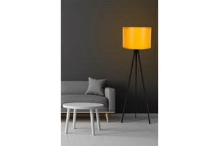 Staanlamp Naturel en Zwart