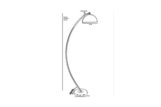 Staanlamp Hilal Eskitme - Goudkleurig en Zwart