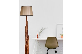 Houten Staanlamp Kule Naturel en Beige