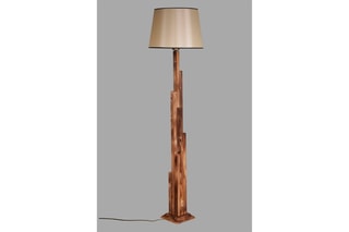 Houten Staanlamp Kule Naturel en Beige