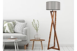 Houten Staanlamp Macka Grijs