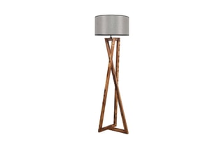 Houten Staanlamp Macka Grijs