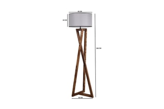 Houten Staanlamp Macka Grijs