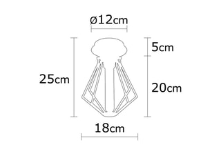 Plafondlamp Oylat  Zwart