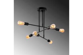 Plafondlamp Flower Zwart