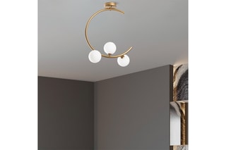 Hanglamp - Goudkleurig en Wit