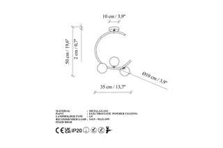 Hanglamp - Goudkleurig en Wit