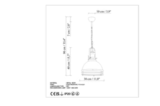 Hanglamp Saglam Donkerbruin