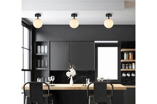 Plafondlamp Zwart en Goudkleurig