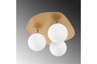 Plafondlamp Well - Goudkleurig - 3 x 40 W