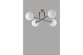 Plafondlamp Dolunay - Goudkleurig en Wit - 4 x 60 W